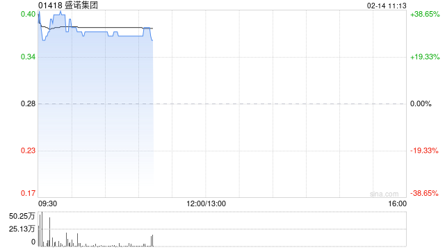 盛诺集团盘中涨逾38% 预计年度税后溢利同比增加至少1.6亿港元