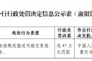 鲲鹏支付被罚47万元：未按规定报送可疑交易报告
