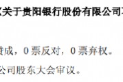 贵阳银行：拟不再设立监事会